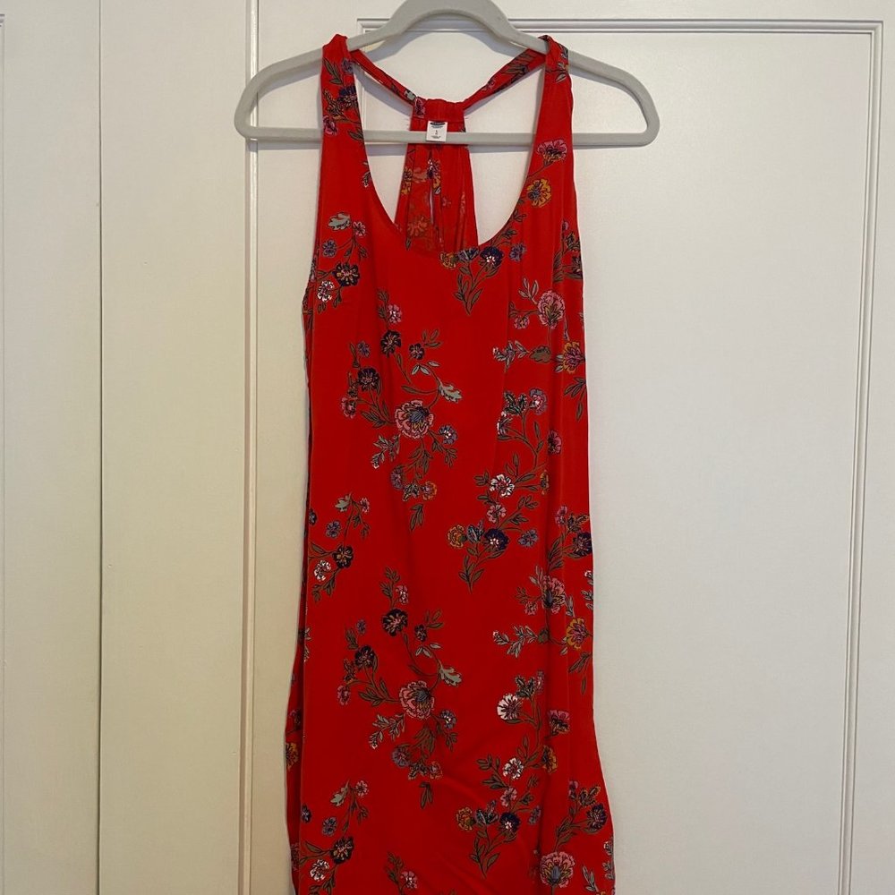 Old Navy - Red Floral Tank Dress